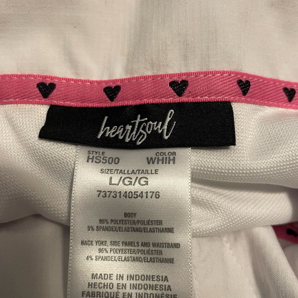White Heartsoul Zip-Up Vest with Pink Accents - Picture 3 of 3